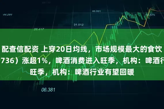 配查信配资 上穿20日均线，市场规模最大的食饮类ETF（159736）涨超1%，啤酒消费进入旺季，机构：啤酒行业有望回暖